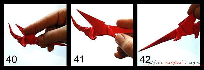 Оригами дракон, схема. Фото №9